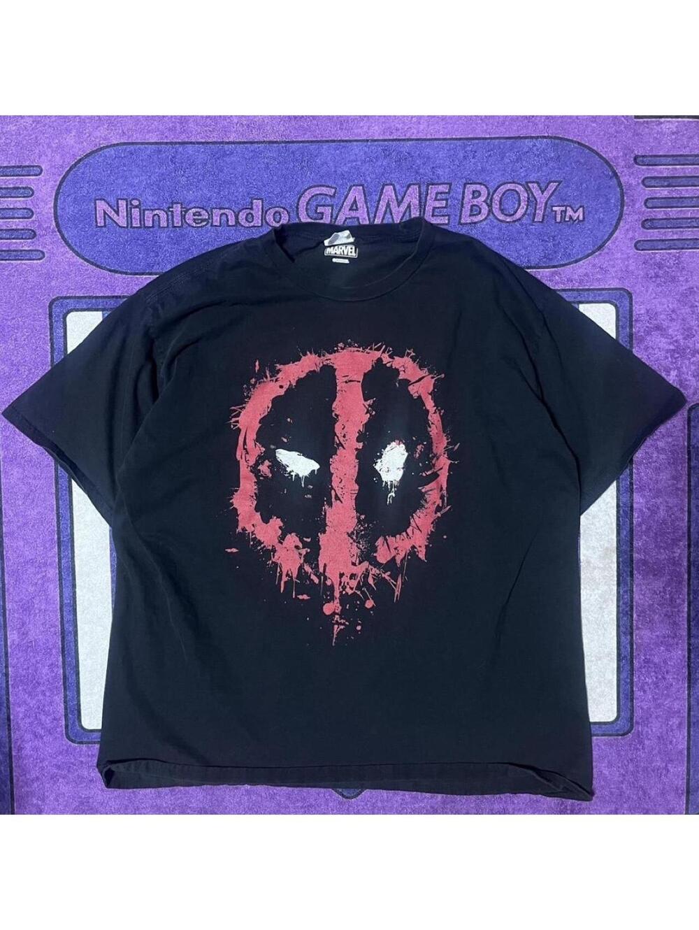 Marvel Deadpool black cotton baggy skater t-shirt Size XL